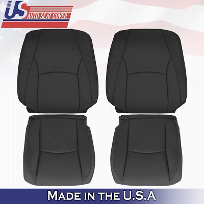 2004 2005 For Lexus RX350 RX330 RX400 2x Top & 2x Bottom Leather Covers Black