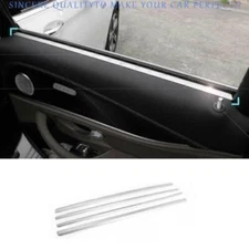 For Benz E-Class 2017-2023 Silver Steel Inner Window Molding Trim Decor Strips