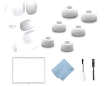 3 Pairs Replacement Earbud Tips for AirPods Pro Silicone Ear Tips L M S - White