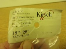NEW  Kirsh Sash Rod 18x28" 6412025 White  FREE SHIPPING 