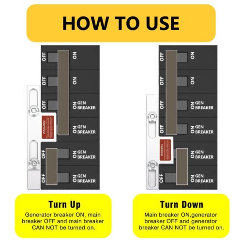 Generator Interlock Kit for Square D Homeline Meter Main 150 or 200 amp Breaker - Picture 5 of 6