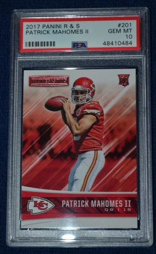 Patrick Mahomes II 2017 Panini Rookies & Stars Rookie Card RC #201 PSA 10 GEM 💎