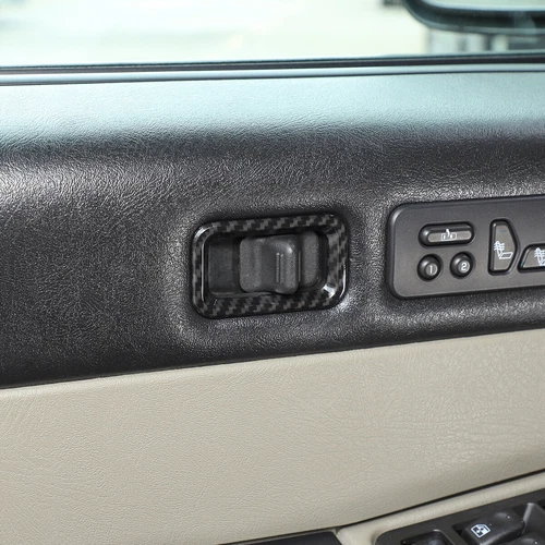 ABS Carbon Fiber Interior Center Console Trim Cover Set Fits Hummer H2 2003-2007 - Picture 9 of 30