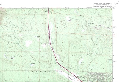 Munds Park Quadrangle Arizona 1974 USGS Topo Map 7.5 Minute Topographic