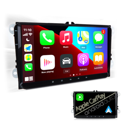 Autoradio 9'' Carplay AndroidAuto WIFI GPS BT RDS Für VW GOLF PASSAT TIGUAN POLO