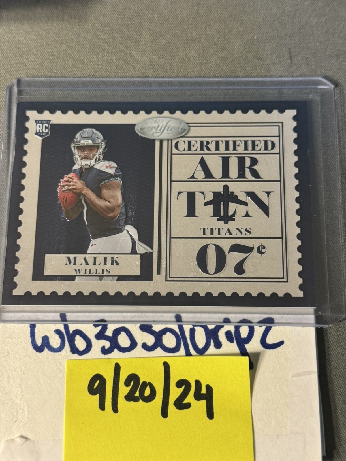 2022 Certified Malik Willis Certified Air Rookie