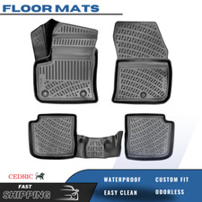 Car Floor Mats Liner for Citroen e-C4 X 2023-2024 Electric Rubber TPE Black