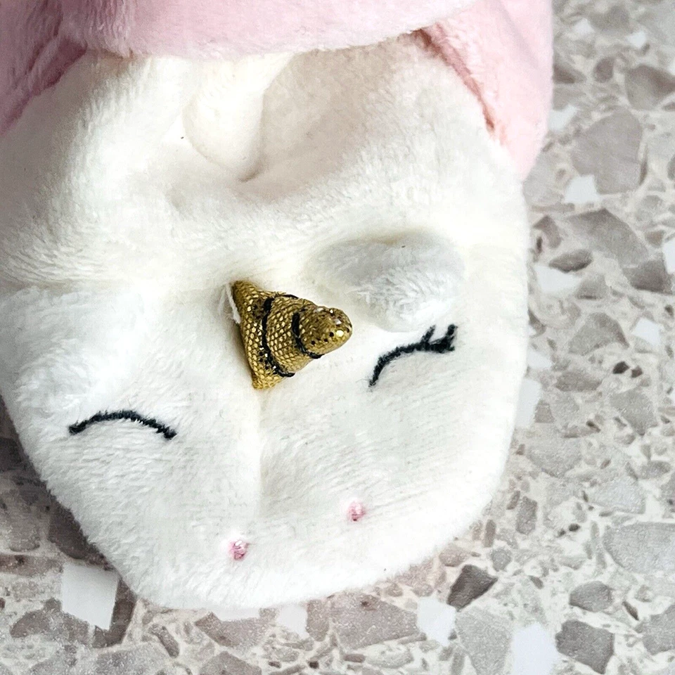 Cloud Island Unicorn Booties Infant 3–6M Pink Fleece Baby Shower Gift Soft Cute - Image 2 of 4