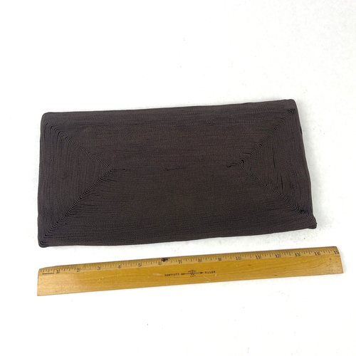 Corde Brown Clutch Handbag Purse 50s/60s Vintage Zippered Pockets MCM Art Deco - Picture 10 of 24