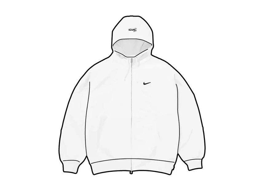 Sweat à capuche zippé Supreme Nike blanc
