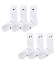 Nike Junior Everyday Cushioned Kids Crew Socks White 6 Pairs SX6910-100