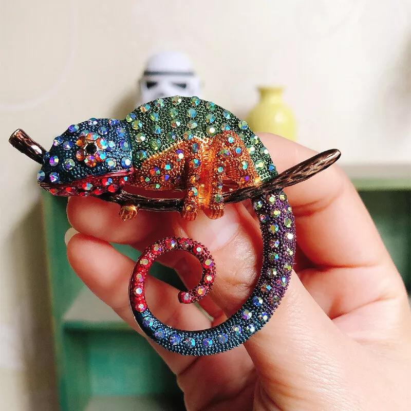 Large purple clearance brooch