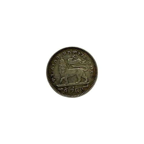 Silver Coin-African coin- Ethiopian Emperor Menelik Lion of Judah coin 1889. - Picture 9 of 10