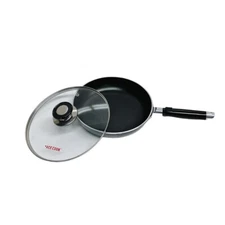 12" Nonstick Fry Pan With Lid Deep Frying Pan W/ Handle,Skillet,Dishwasher Safe