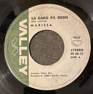 Valley VR-85-51 ed1 PHILIPPINES PRESSING Marissa: Sa Dako Pa Roon / It's Enough.