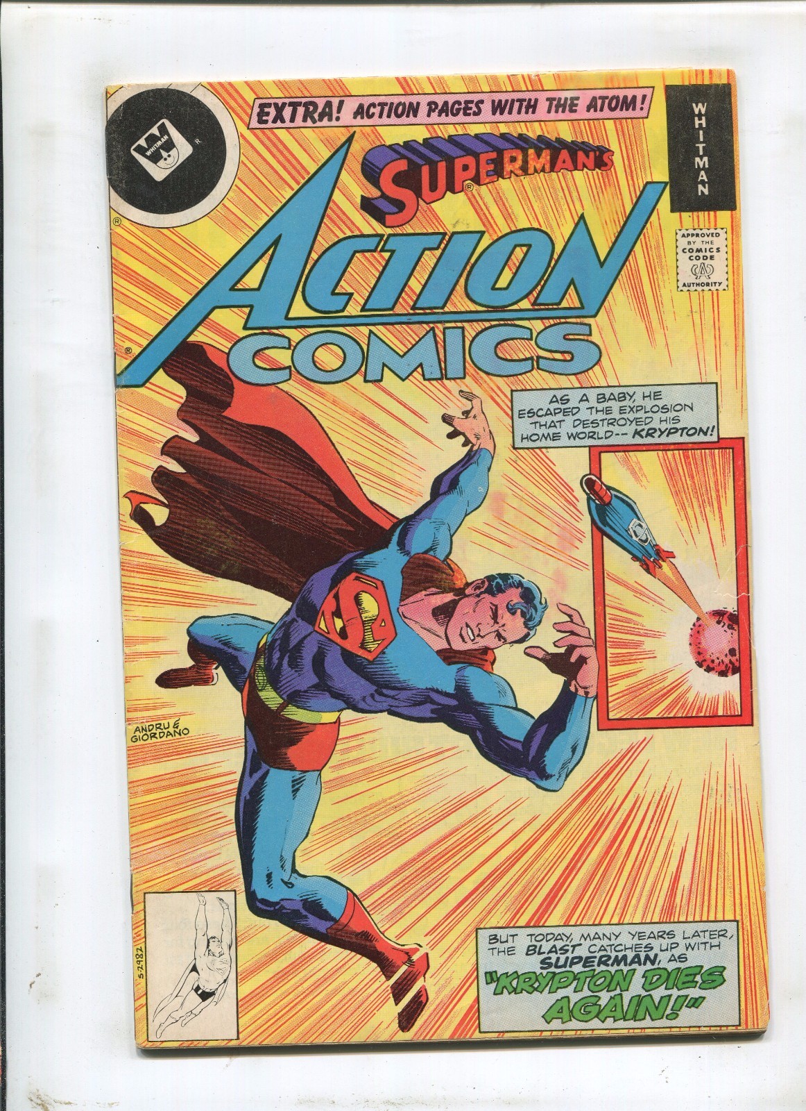 ACTION COMICS #489 (7.5) KRYPTON DIES AGAIN!--WHITMAN VARIANT! | eBay
