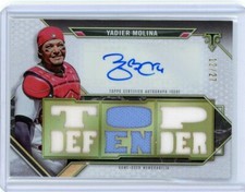 2021 Topps Triple Threads Baseball Relic Autograph #TTAR-YM1 Yadier Molina 12/27
