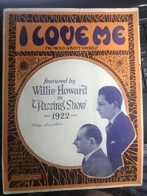 1923 ragtime sheet music I LOVE ME (WILD ABOUT MYSELF)