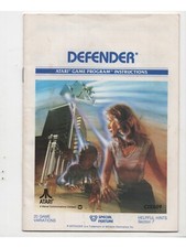 Defender Atari 2600 MANUAL ONLY Authentic Original