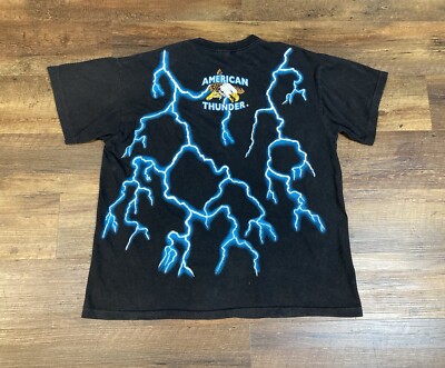 Vintage 90s American Thunder Lightning AOP Native American Indian