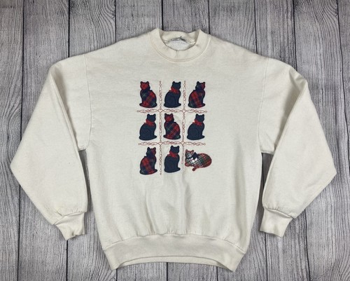 Vintage Cat Lady Sweatshirt Kitten 