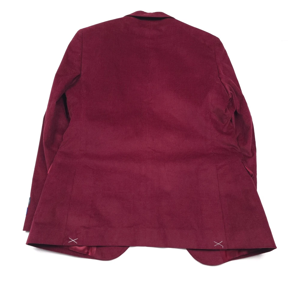 $295 Nautica Brielle Borgoña Rojo Pana Abrigo Deportivo Blazer Chaqueta Para Hombres 46L Foto 2 de 4