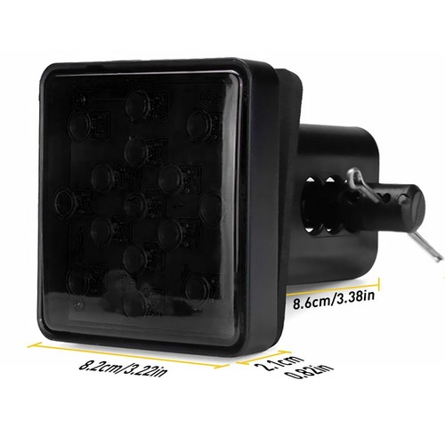 Smoked 15-LED Brake Light DRL Trailer Hitch Cover Fit 2" Towing & Hauling New EH - Picture 6 of 14