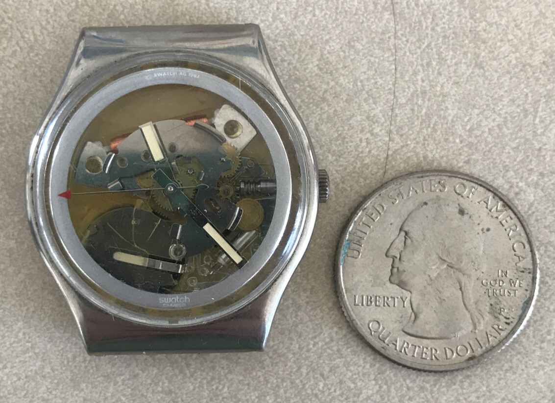 Vintage 80s 90s Swatch Clear Face New Wave Swiss Wristwatch Watch Vintage 80s 90s Swatch Clear Face New Wave Swiss Wristwatch Watch