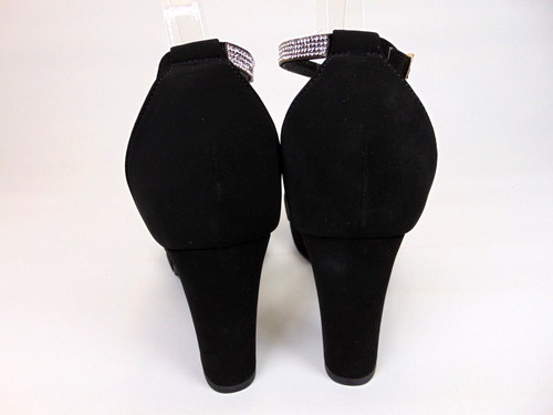 NEW! Top Moda EMMA Women's Ankle Strap Dress Sandal Block Heels Size 8.5 Black - Picture 6 of 14