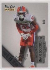 2022 Wild Card MATTE Silver 10 Stripe 1/10 Mario Goodrich #MB-81 Rookie RC 0kb5. rookie card picture