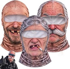 Funny Realistic Face Ski Mask,Old F*cker Man Winter Face Mask,3D Novelty Old Man