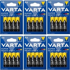 24 x VARTA AA Super Heavy Duty Zinc Batteries 1.5V - LR06 MN1500 R6 4103 Mignon 0.34 per battery