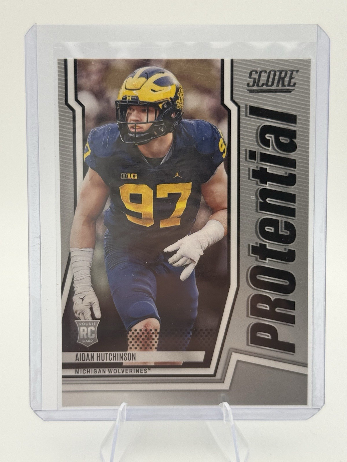 2022 Score - Protential Aidan Hutchinson #P-AH (RC) Michigan Wolverines