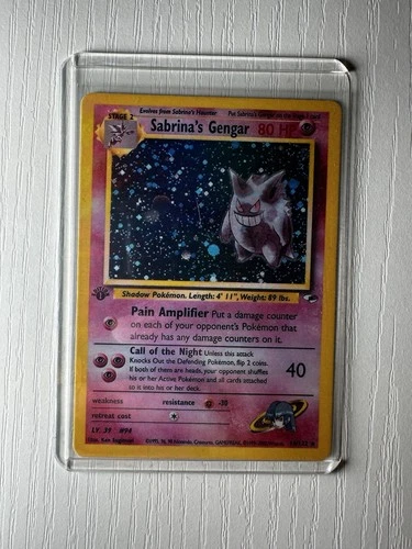 Sabrina's Gengar Holo 014/132 Pokémon TCG 2000 Gym Heroes PSA 7 (Holo Swirl)