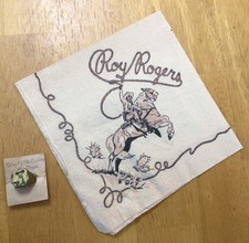 1949 Roy Rogers &ldquo;Rider&rdquo; Napkin And Club Ring (rare); Signed By Roy Chicago Rodeo