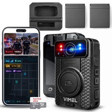 Police Body Camera GPS Tracking 4G Dual Lens 2K Pre Record Security Patrol Guard