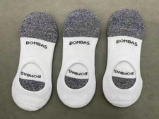 3 pairs Women's Marl Cushioned No Shows Socks Size Medium 8-10.5 white