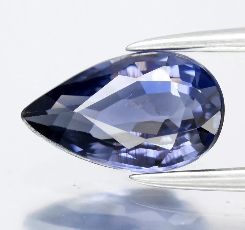 💎 1.24ct 8.7x5.2mm VS Pear Natural Violetish Blue Spinel - Tanzania Gem