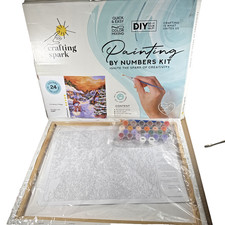 NOS 2021 by CRAFTING SPARK CHRISTMAS VILLAGE Adult Paint by Number Kit on CANVAS