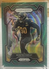 MONTEZ SWEAT 2023 Panini Prizm GREEN Wave #299 Commanders Bears