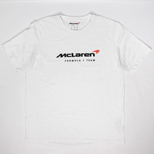 McLaren White Official Formula 1 F1 Team T-Shirt Men Size XL Slim Fit A5 