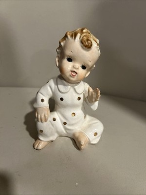 Vintage Napco Mcm Porcelain Kitsch Bare Bottom Baby Boy Figurine Japan Orion