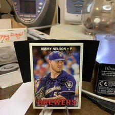 2016 Topps Heritage #595 Jimmy Nelson Milwaukee Brewers Baseball