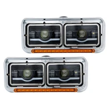 Projector Headlights Lamp For Western Star 4800 LED DRL For Kenworth 85-19 W900