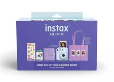 FUJIFILM instax mini 12 Instant Film Camera Holiday Bundle Pastel Blue NEW