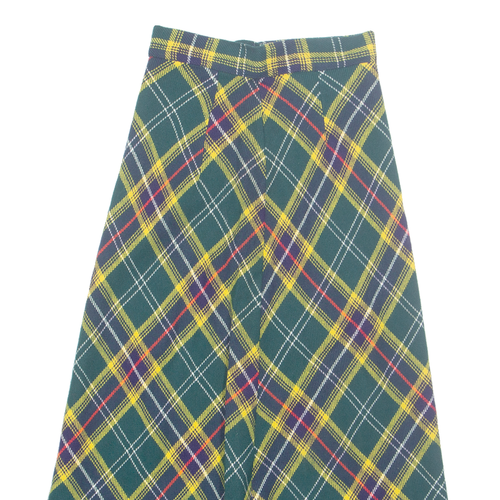 RT Womens A-Line Skirt Green Midi Plaid XS - Picture 2 of 6