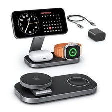 3-in-1 Charging Station for Apple Device, Qi2 25W Certified Magnetic MatteBlack