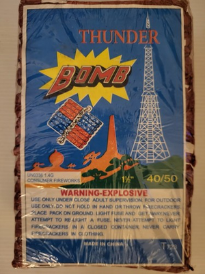 #ad Vintage Thunder Bomb Firecracker BRICK Label 40 Labels Label Only Per Ebay $69.99