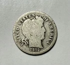 1912 Barber Silver Dime 114 Years Old, 0.90 Silver, AG Details, $0.99 Start