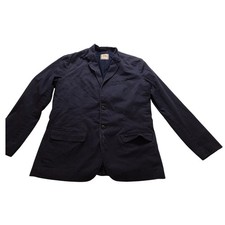 Gap Men's Navy Blue Cotton Twill Casual Blazer Jacket Size Large Tall L T Office